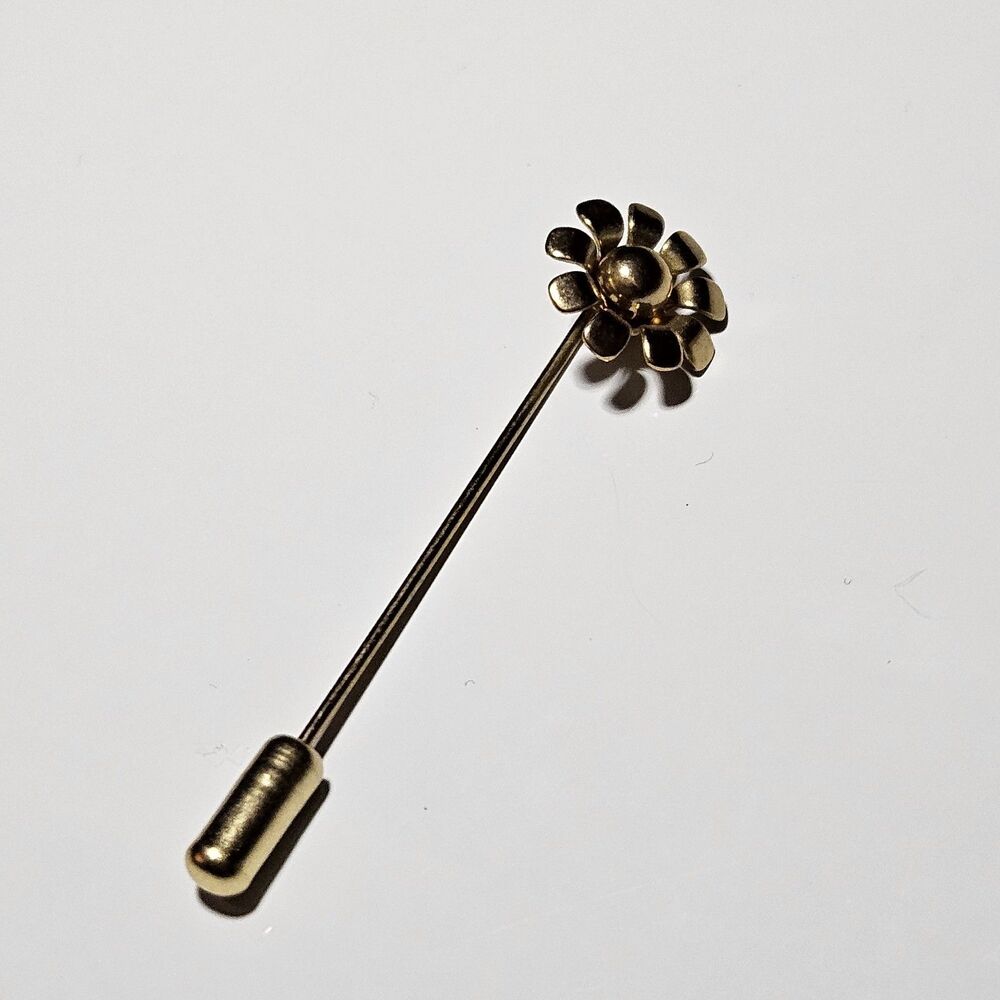 **Last Chance!! Final Sale** Gold Tone Vintage Dainty Daisy Stick Pin - Picture 9 of 9